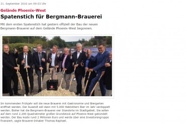 Bergmann Brauerei – Spatenstich 09/2016